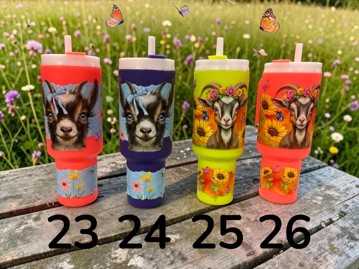 Mini Tumbler Goat Keychains