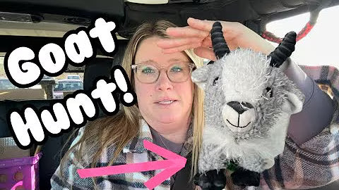 Lauren with a goat puppet during Goat Hunt