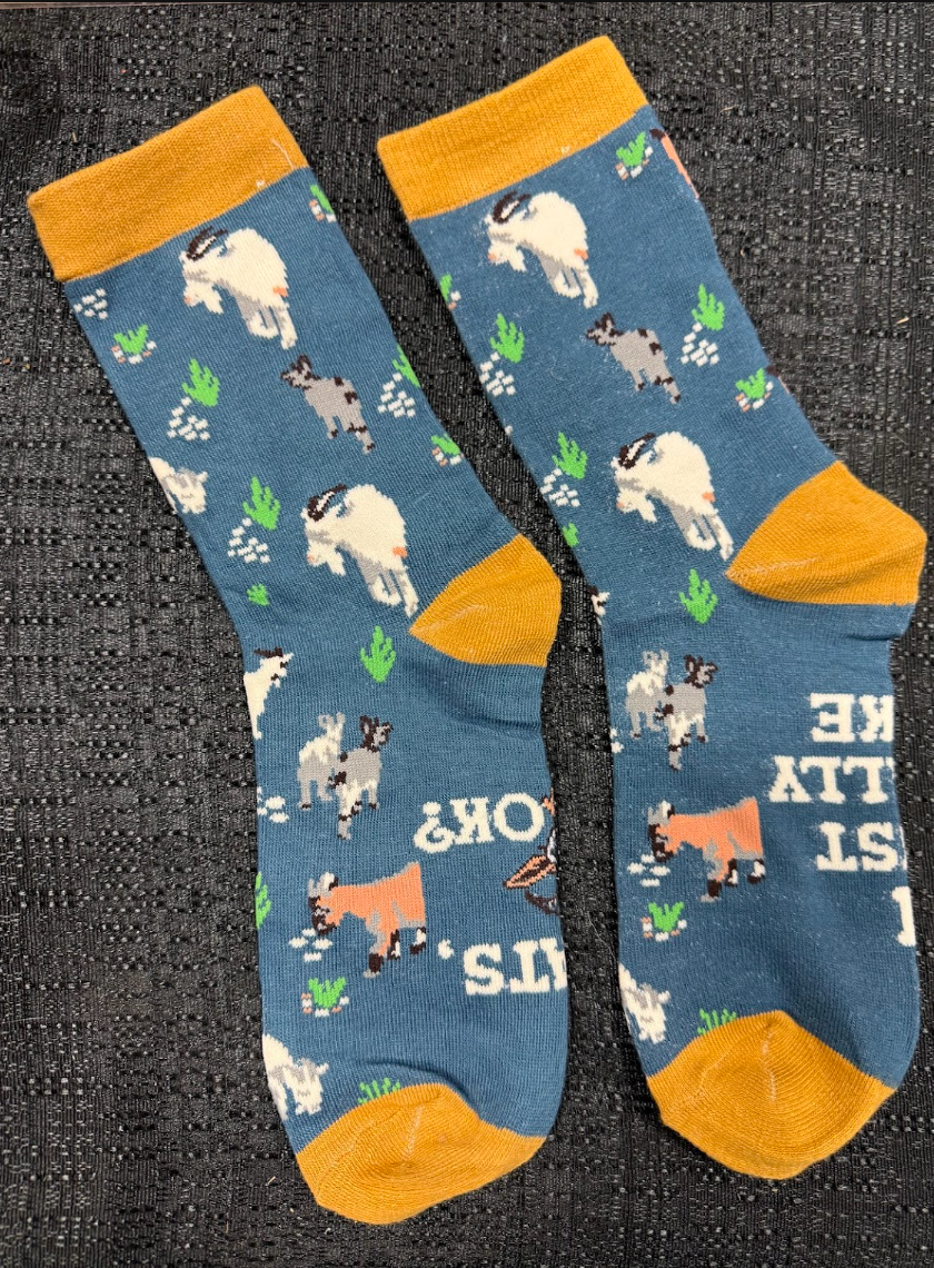 Goat Socks w/ Sayings